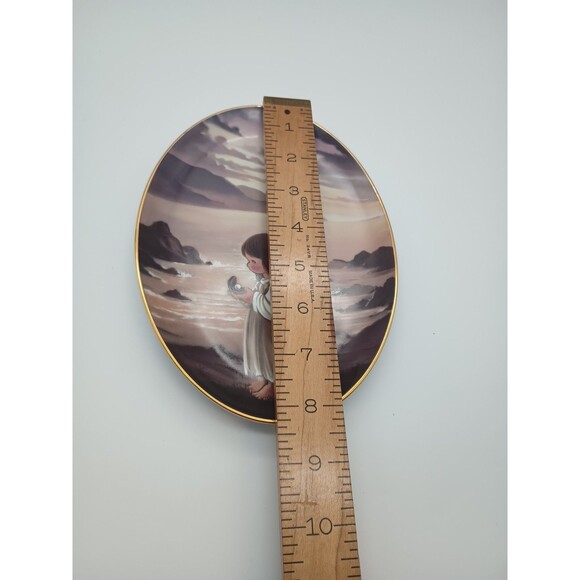 1995 Precious Moments The Pearl Of Great Price #2299B Oval Plate Ocean - Picture 2 of 2